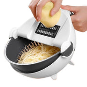 2161 10 in 1 Multifunctional Vegetable Fruits Cutter/Slicer Shredder with Rotating Drain Basket - Your Brand