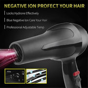 0386 1500 Watts Professional Hair Dryer 2888 (Black) - Your Brand