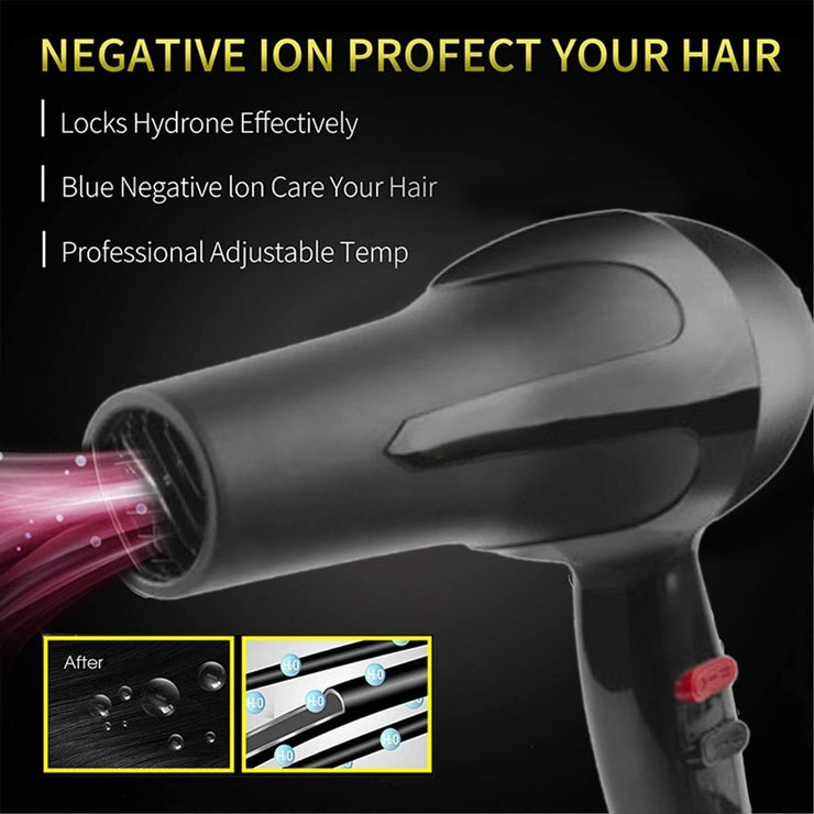 0386 1500 Watts Professional Hair Dryer 2888 (Black) - Your Brand