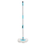 1160 Heavy Duty Microfiber Spin Mop with Plastic Bucket (Multicolour) - Your Brand