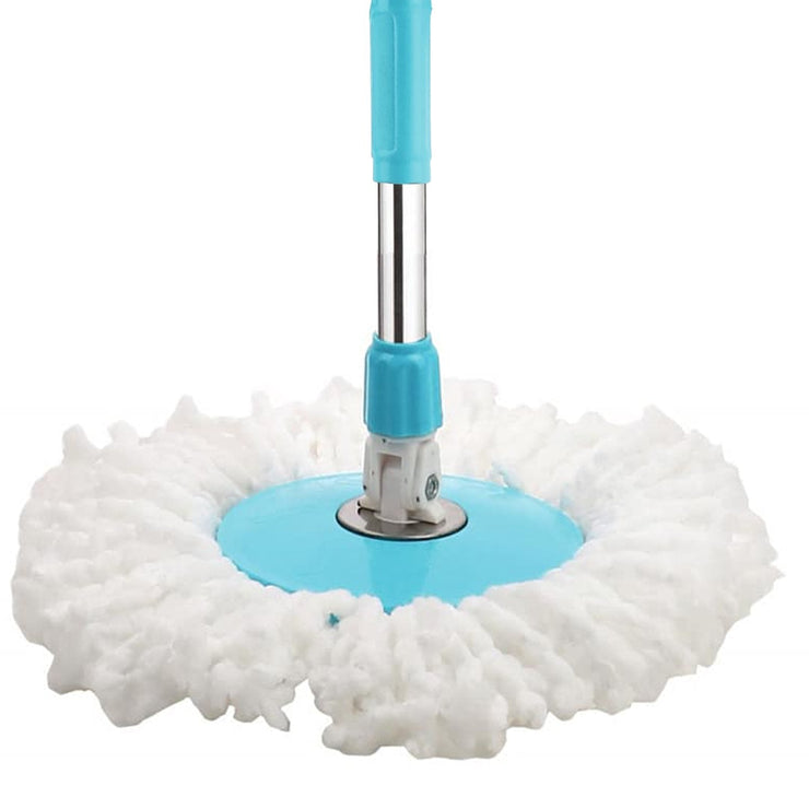 1158 Heavy Duty Microfiber Spin Mop with Plastic Bucket (Multicolour) - Your Brand