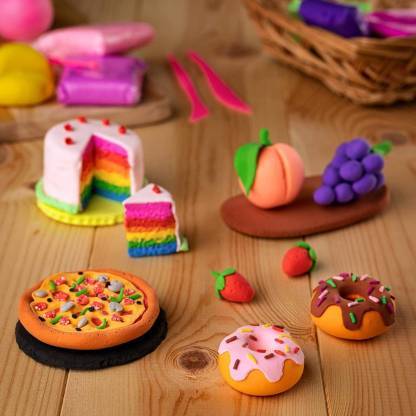 1918 Non-Toxic Creative 50 Dough Clay Mould 5 Different Colors, (Pack of 6 Pcs) - Your Brand