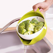 1093 Multi-Functional Washing Fruits and Vegetables Bowl & Strainer with Handle - Your Brand