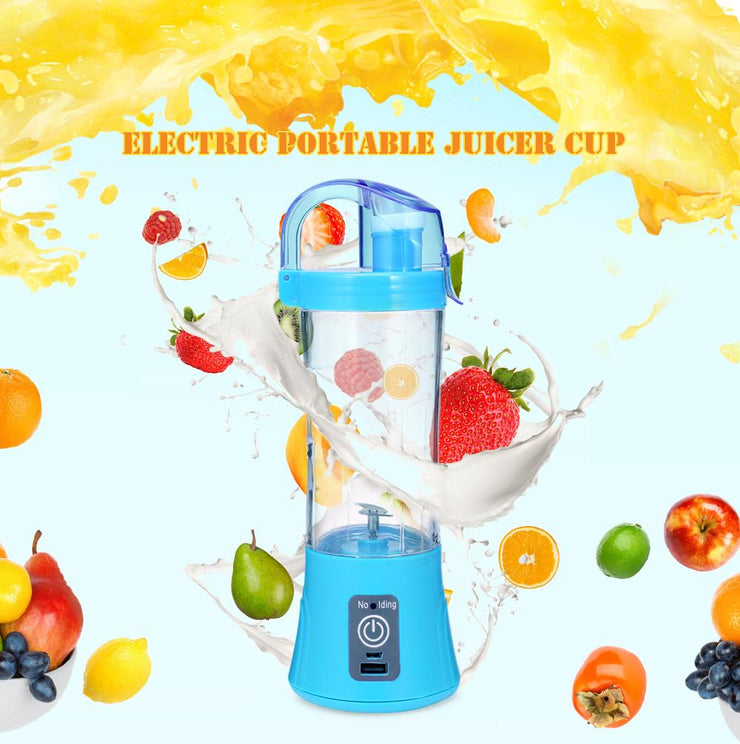 0739 Portable Blender Juicer Cup USB Rechargeable Electric Automatic Vegetable Juicer Cup Lemon Orange Maker Mixer Bottle Drop 380ml - Your Brand