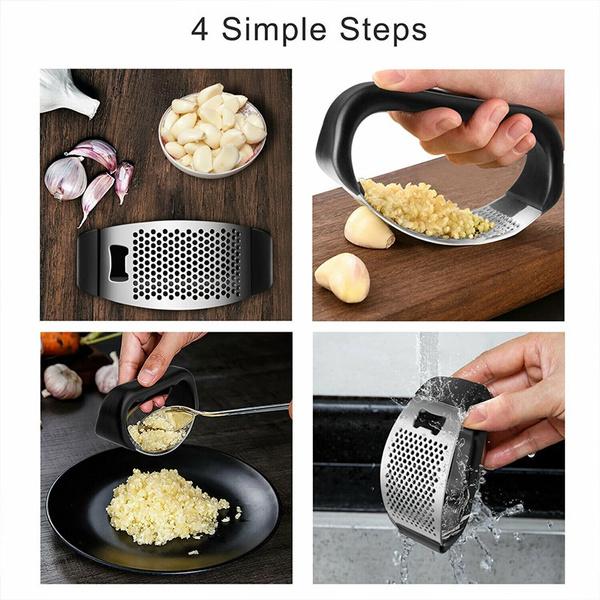 2281 Stainless Steel Garlic Presser /Crusher (Multicolour) - Your Brand