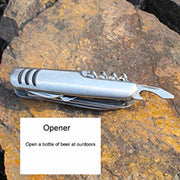 0500 Multi functional Stainless Steel Folding Pocket Knife (11 in 1 screwdriver) - Your Brand