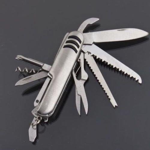 0500 Multi functional Stainless Steel Folding Pocket Knife (11 in 1 screwdriver) - Your Brand