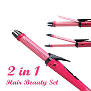 0385 2 in 1 Hair Straightener and Curler Machine For Women | Curl & Straight Hair Iron - Your Brand