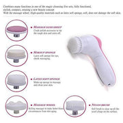 0340 -5-in-1 Smoothing Body & Facial Massager (Pink) - Your Brand