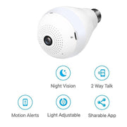 0323 Panoramic Camera Light Bulb (WiFi Wireless Smart spy Bulb) - Your Brand