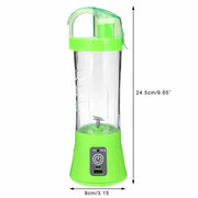 0739 Portable Blender Juicer Cup USB Rechargeable Electric Automatic Vegetable Juicer Cup Lemon Orange Maker Mixer Bottle Drop 380ml - Your Brand