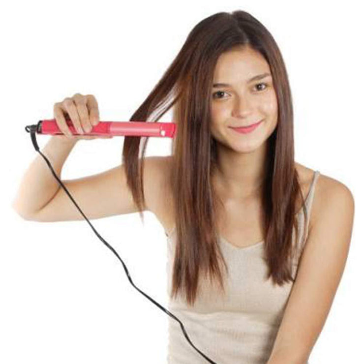 0385 2 in 1 Hair Straightener and Curler Machine For Women | Curl & Straight Hair Iron - Your Brand