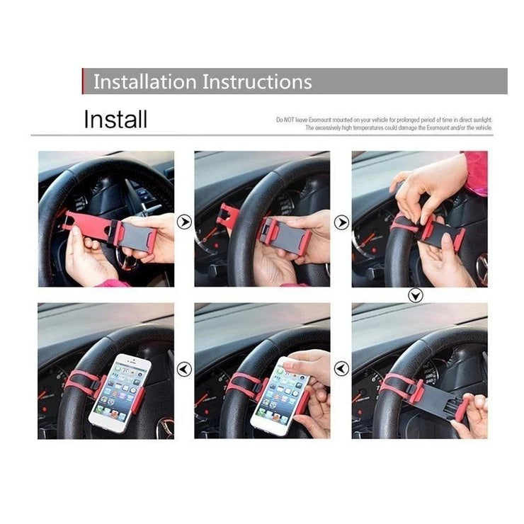 0268 Universal Car Steering Wheel Phone Holder - Your Brand