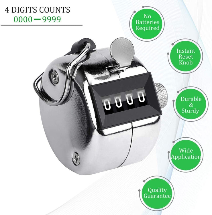 1550 4 Digits Hand Held Tally Counter Numbers Clicker - Your Brand