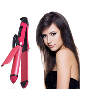 0385 2 in 1 Hair Straightener and Curler Machine For Women | Curl & Straight Hair Iron - Your Brand