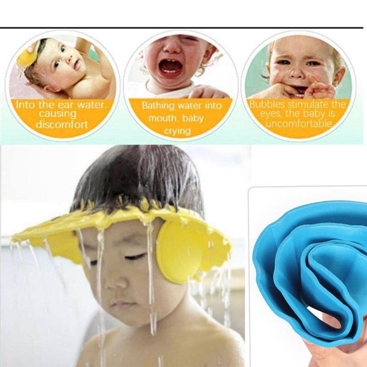 0378 Adjustable Safe Soft Baby Shower cap - Your Brand