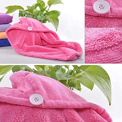 1408 Quick Turban Hair-Drying Absorbent Microfiber Towel/Dry Shower Caps (1 Pc) - Your Brand