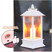 Decorative Lanterns Hanging Lantern with Flashing Led Pillar Candles Battery Operated(Pack Of 3)