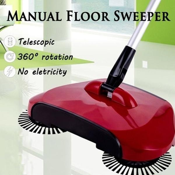 0220 Sweeper Floor Dust Cleaning Mop Broom with Dustpan 360 Rotary - Your Brand