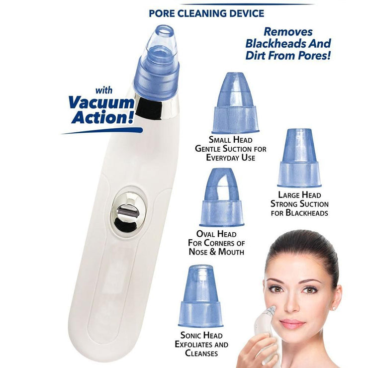 0351 -4 In 1 Blackhead Whitehead Extractor Remover Device Acne Pimple Pore Cleaner (Vacuum Suction Tool) - Your Brand