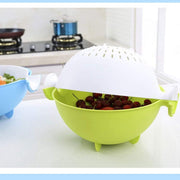 0728 Multifunctional Washing Fruits & Vegetables Basket Strainer and Detachable Drain Basket Bowl - Your Brand