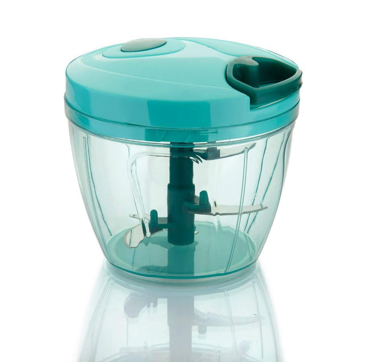 2180 Manual 2in1 Handy 1 Litre Plastic Dori Chopper, Cutter with SS Blades and Whisker Blade (1000 ml) - Your Brand