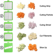 2200 Mini Multipurpose Vegetable and Fruit Chopper Cutter Grater Slicer - Your Brand