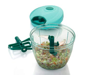 2180 Manual 2in1 Handy 1 Litre Plastic Dori Chopper, Cutter with SS Blades and Whisker Blade (1000 ml) - Your Brand