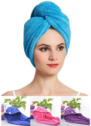 1408 Quick Turban Hair-Drying Absorbent Microfiber Towel/Dry Shower Caps (1 Pc) - Your Brand