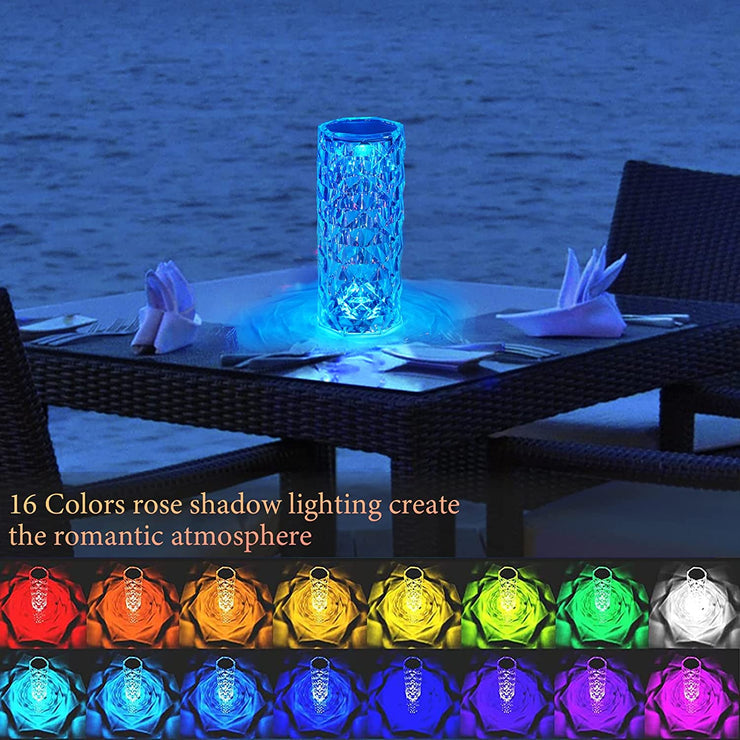 16 in 1 Crystal Lamp (16 colors, touch with remote control)