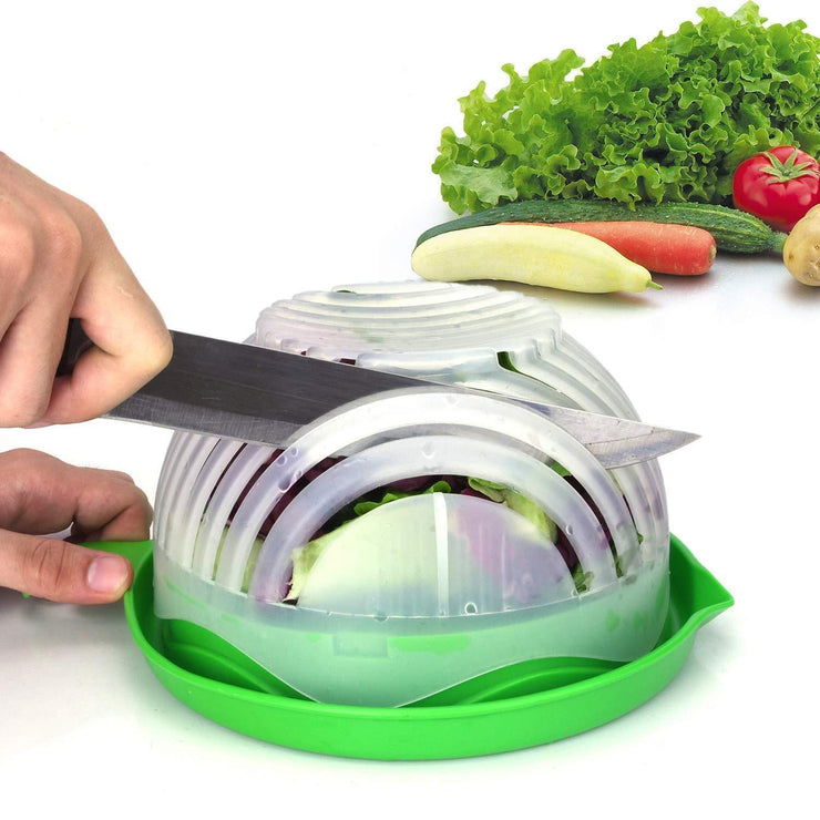 0743 Salad Cutter Bowl Upgraded Easy Salad Maker, Fast Fruit Vegetable Salad Chopper Bowl Fresh Salad Slicer - Your Brand