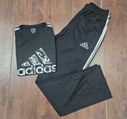 Mens Casual Black Polyster Summer Tracksuits