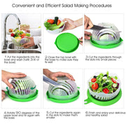 0743 Salad Cutter Bowl Upgraded Easy Salad Maker, Fast Fruit Vegetable Salad Chopper Bowl Fresh Salad Slicer - Your Brand