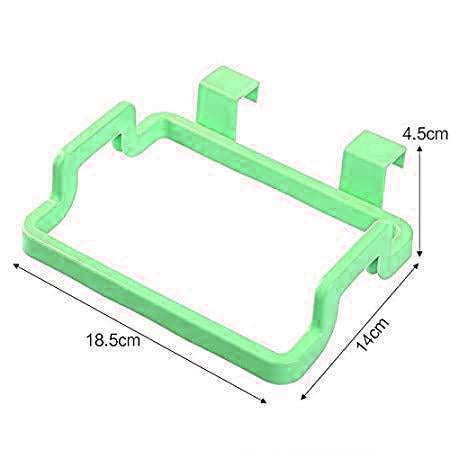 1168 Kitchen Plastic Garbage Bag Rack Holder ( Green Color ) - Your Brand