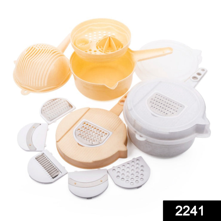 2241 Multipurpose 12 in 1 Vegetable and Fruit Chopper Cutter Grater Slicer - Your Brand