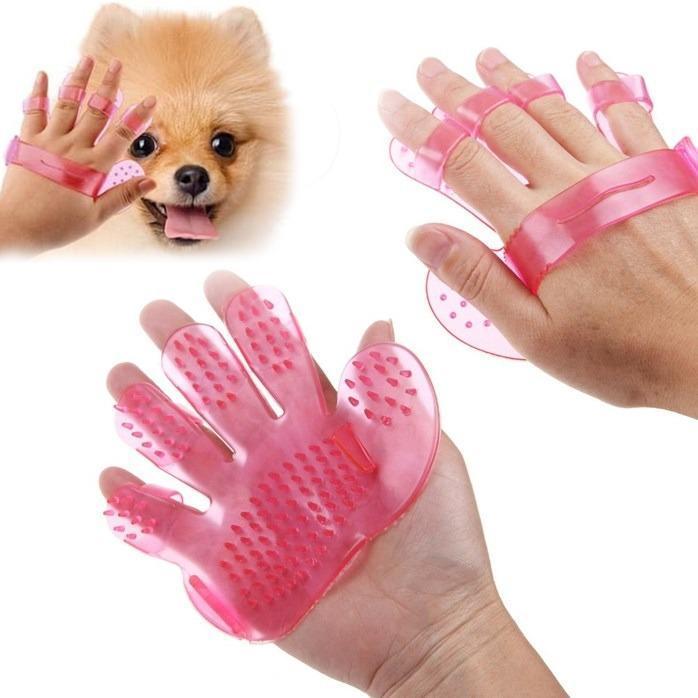 0172 Rubber Pet Cleaning Massaging Grooming Glove Brush - Your Brand