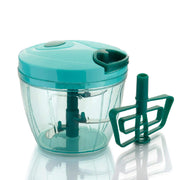 2180 Manual 2in1 Handy 1 Litre Plastic Dori Chopper, Cutter with SS Blades and Whisker Blade (1000 ml) - Your Brand